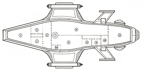 Curich Shuttle - plan wnętrza. Źródło: jak obr. główny.