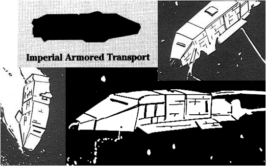 Imperial Armored Transport - kolaż ze Scavenger Hunt i Pirates and Privateers, West End Games