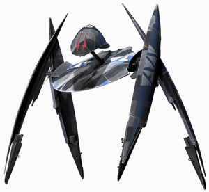 Myśliwiec Vulture w trybie pieszym. Źródło: The Clone Wars.