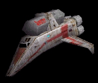 Prom transportowy. Autor i źródło obrazka: gra 'X-wing Alliance' - LucasArts