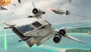 U-wing. Autor i źródło obrazka: Darren Tan, X-Wing, Fantasy Flight Games